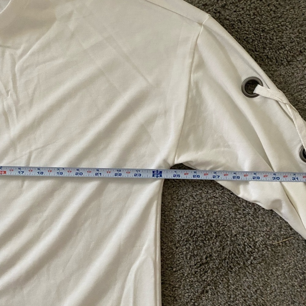 Ultra Soft Off-White Pullover Sweatshirt - Picture 6 of 7